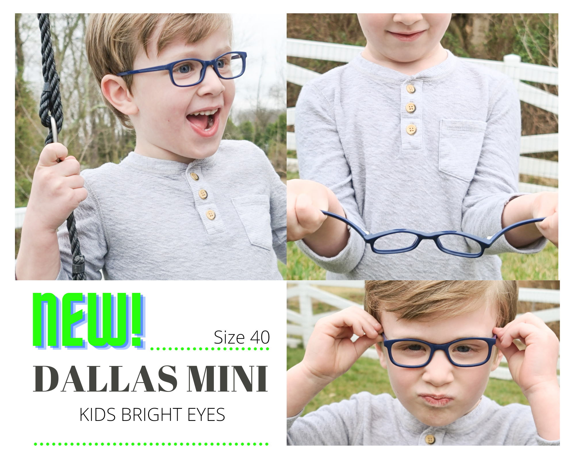 Size 40- Dallas Mini Frame- *17 Colors Available* – Kids